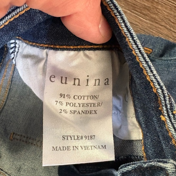 Eunina Dark Blue Distressed Skinny Jeans - Picture 6 of 6